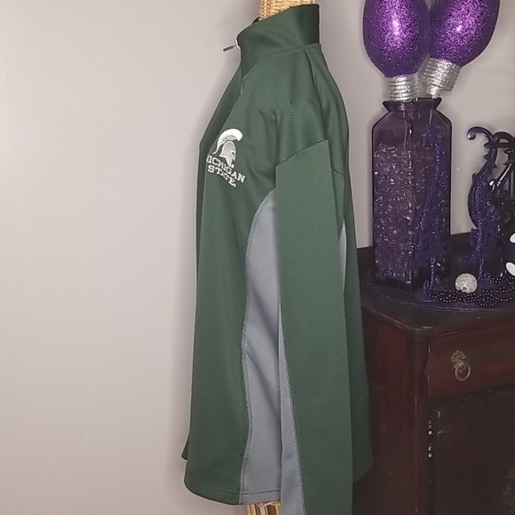 Knights Apparel Michigan State University MSU Medium 1/4 Zip  Pullover - Picture 2 of 6